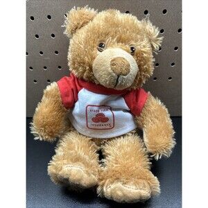 State Farm Plush Teddy Bear 11” Good Neigh Bear Neighbor Pun Tan Stuffed Animal